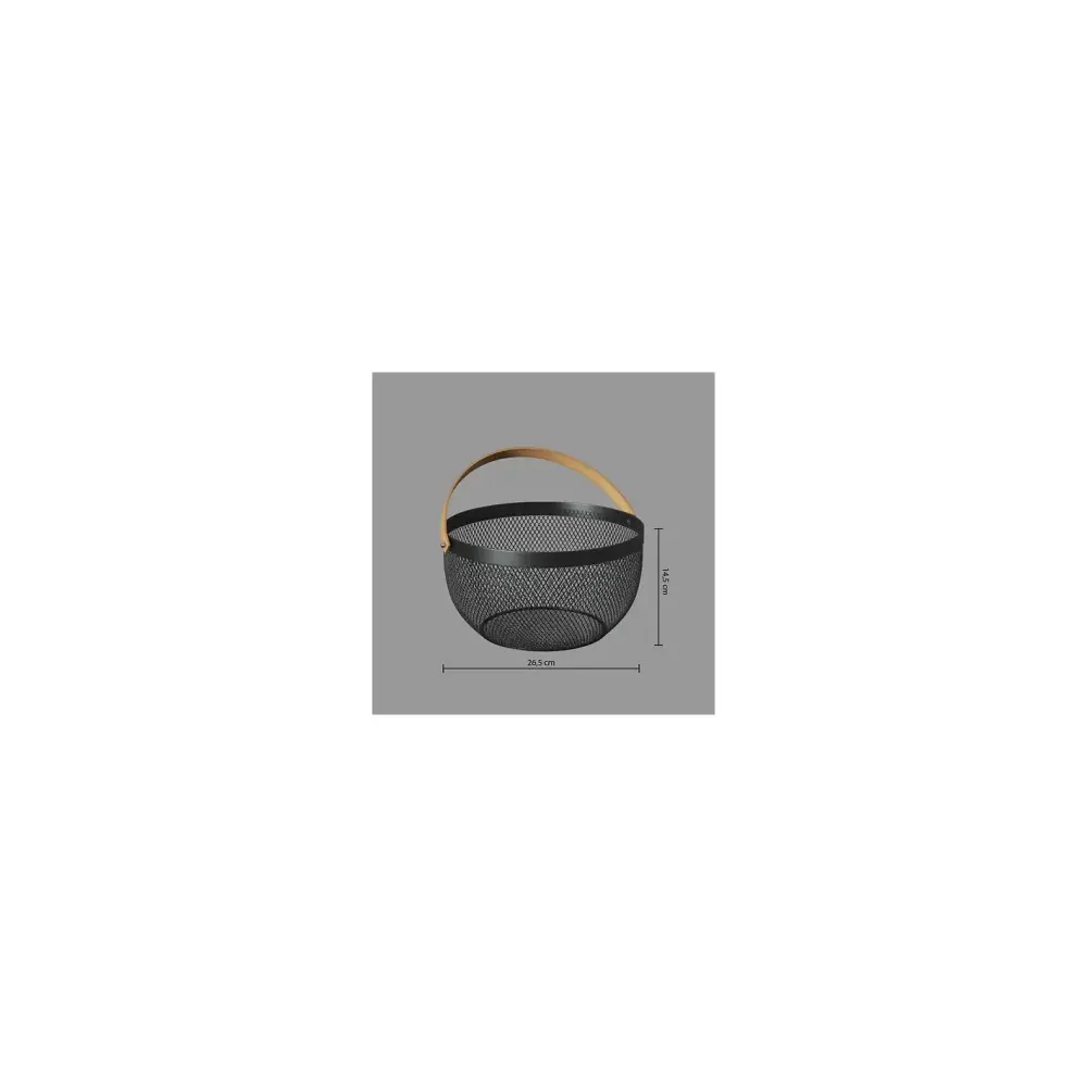 Cestino Portafrutta 5Five in Metallo Nero 29 cm