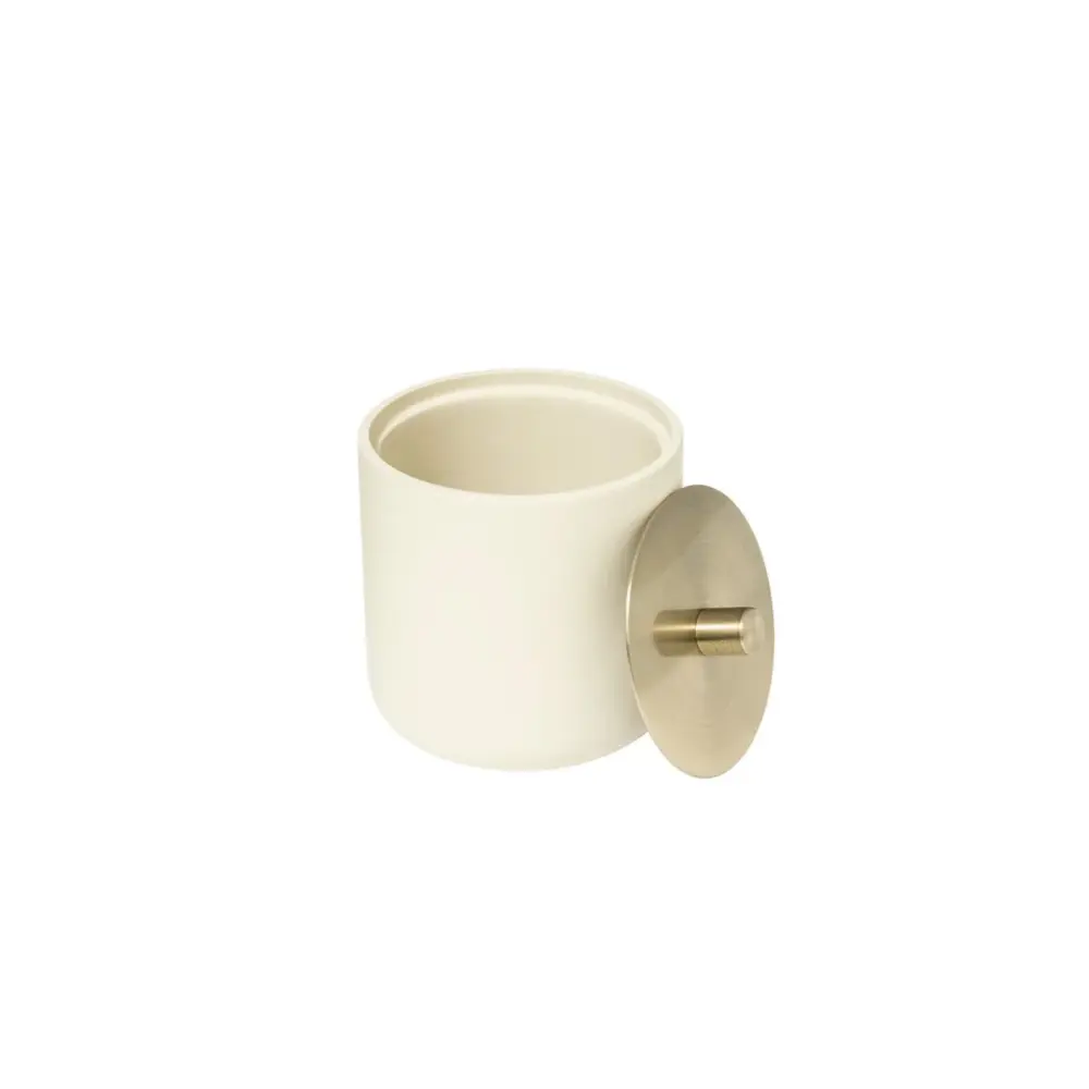 Barattolo Cotton Fioc 5Five Beige in Resina 10x11 cm