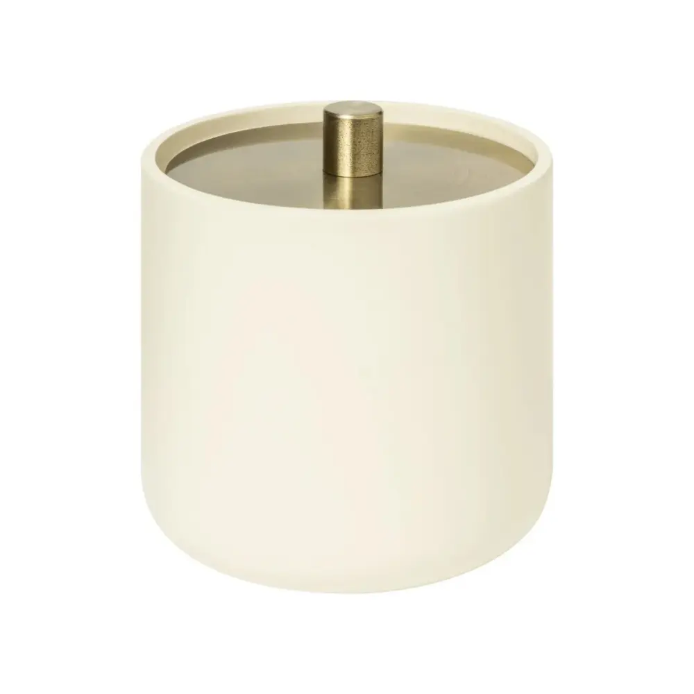 Barattolo Cotton Fioc 5Five Beige in Resina 10x11 cm
