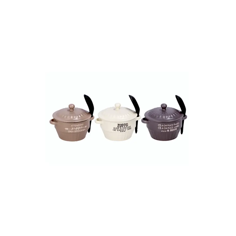 Zuppiera Ceramica 450 ml Star con Coperchio | Generoso Casalinghi