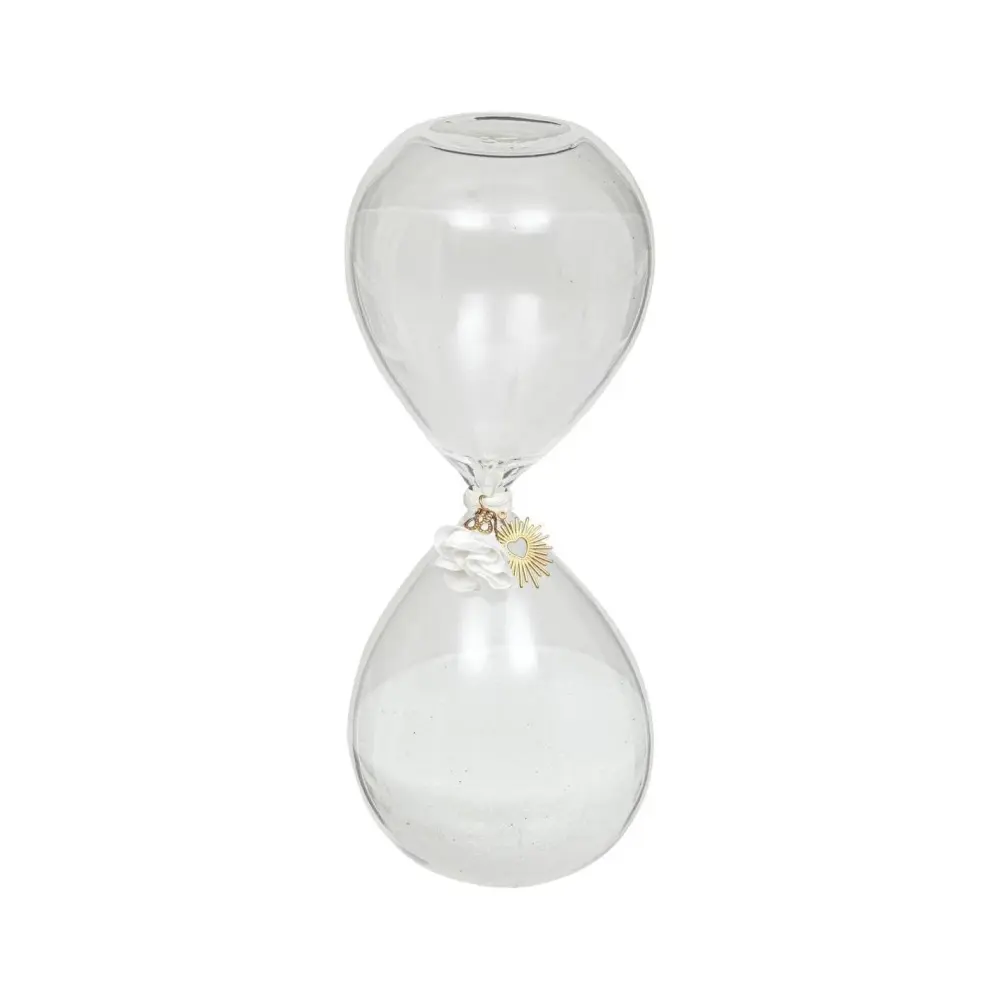 Clessidra in Vetro Floral 20 cm Atmosphera | Generoso Casalinghi