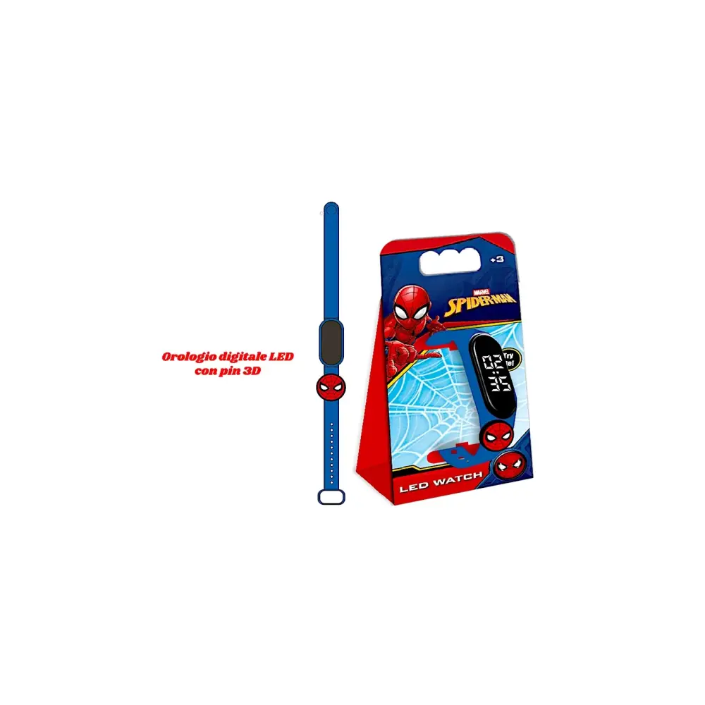 Orologio Spiderman LED con Pin 3D | Generoso Casalinghi