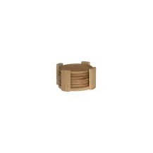 Set 6 Sottobicchieri in Bambù con Rack | Generoso Casalinghi