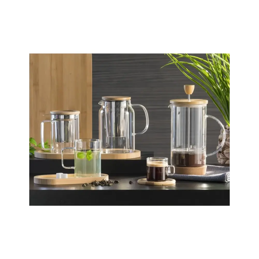 Set 6 Sottobicchieri in Bambù con Rack | Generoso Casalinghi