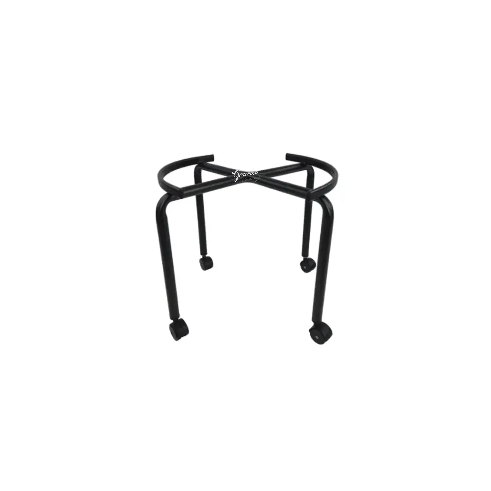 Supporto con Carrello per Fusto Olio Alto in Acciaio Inox
