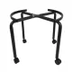 Supporto con Carrello per Fusto Olio Alto in Acciaio Inox