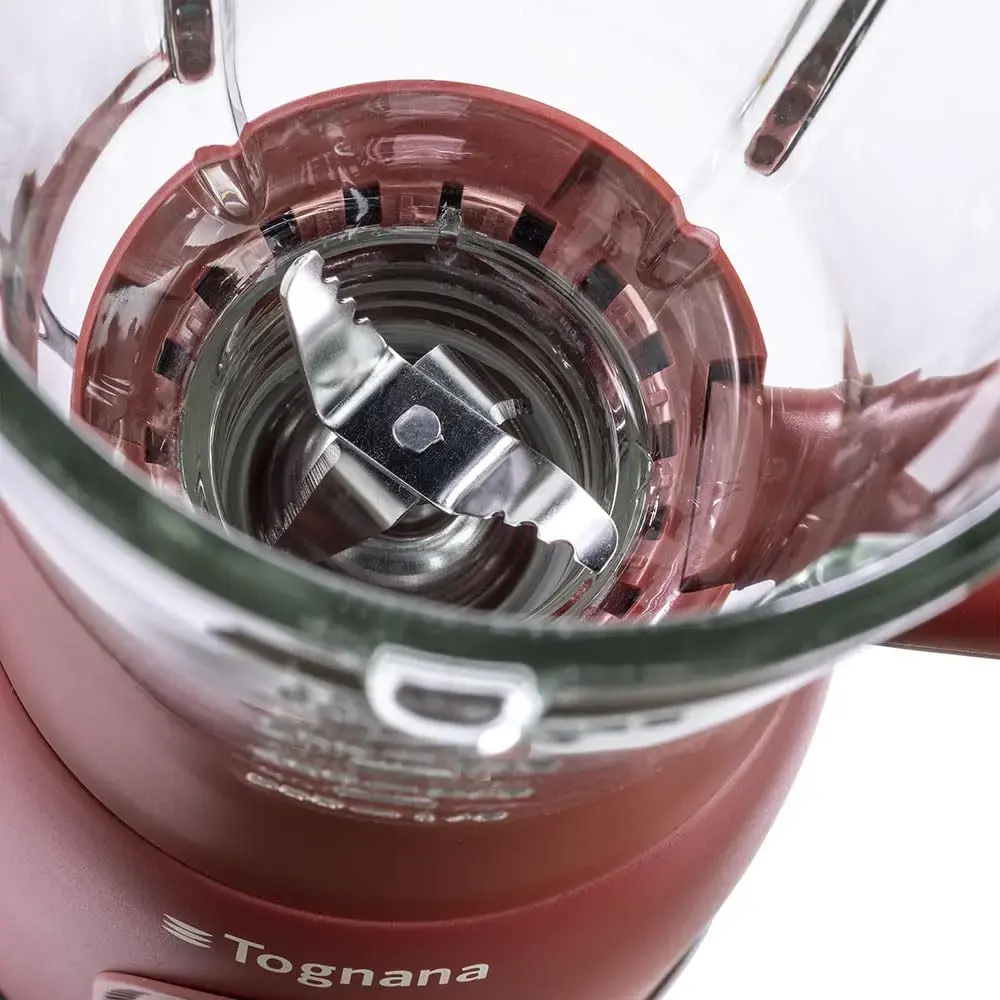 Tognana Iridea Frullatore 4 Lame Tritaghiaccio 0,8L Rosso Mela