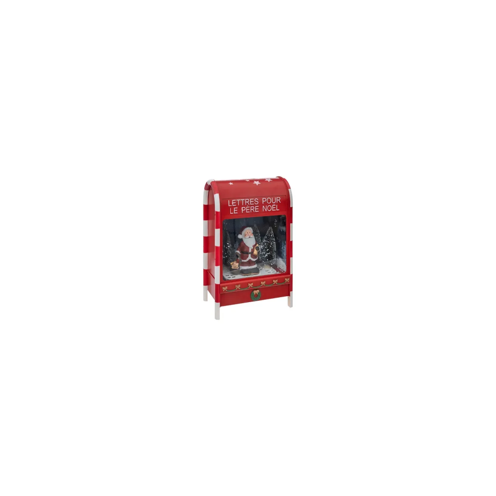 Cassetta Postale Rossa LED Babbo Natale Feeric