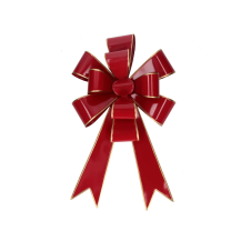 Fiocco Natalizio Rosso Metallo 62 cm Vacchetti