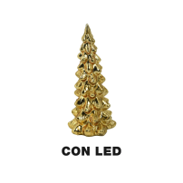 Albero Natale Vetro Oro 13x31 cm Vacchetti | Generoso Casalinghi