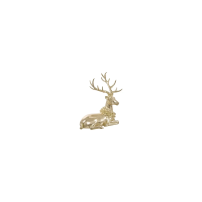 Figura Renna Resina Dorata 25 cm Feeric | Generoso Casalinghi