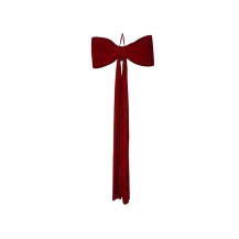Maxi Fiocco Natalizio Velluto Rosso 80x220 cm