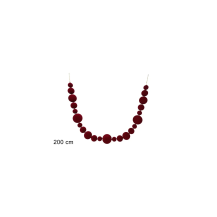 Ghirlanda Sfere Bordeaux 200 cm Velluto Due Esse
