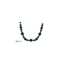 Ghirlanda Sfere Verde 200 cm Velluto Due Esse