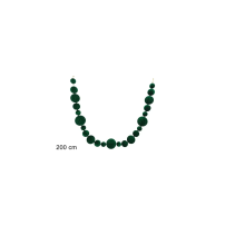 Ghirlanda Sfere Verde 200 cm Velluto Due Esse