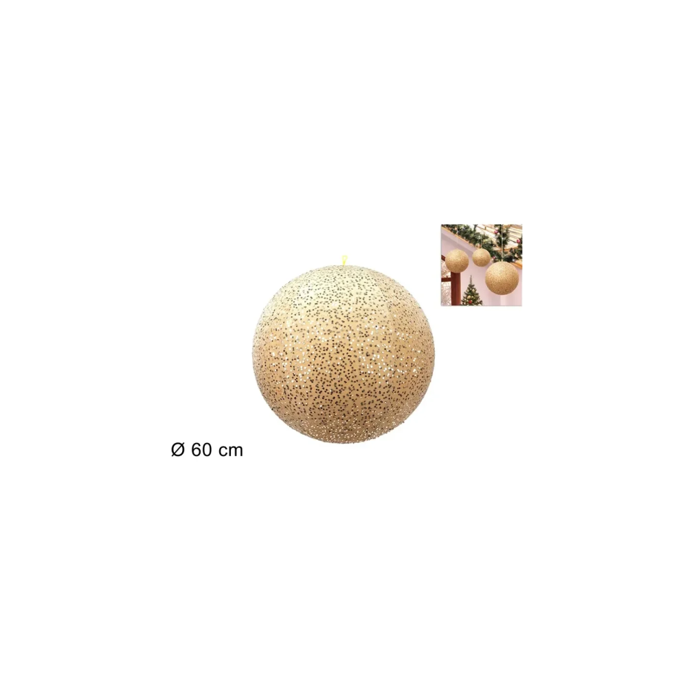 Sfera Natalizia Gonfiabile Oro Paillette 60 cm