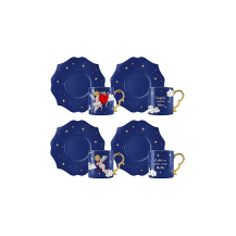 Set 4 Tazzine con Piattino Cielo Stellato Bialetti