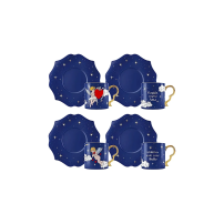 Set 4 Tazzine con Piattino Cielo Stellato Bialetti