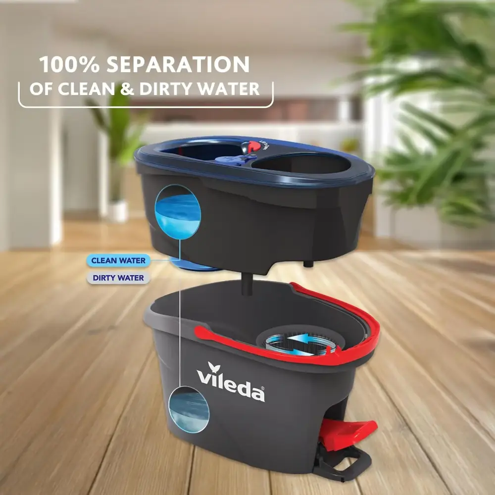 Vileda H2PrO Spin Mop System &ndash; Sistema Lavapavimenti con Secchio a Due Serbatoi