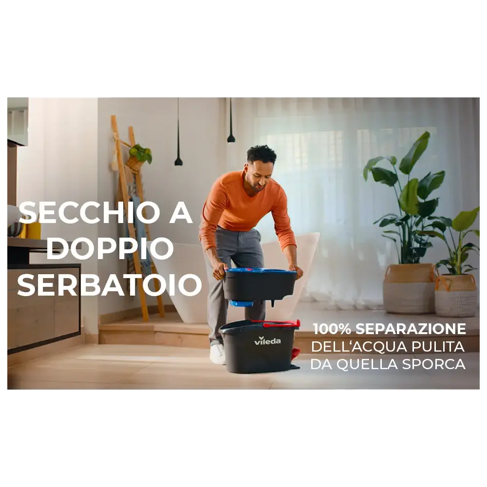 Vileda H2PrO Spin Mop sistema lavapavimenti con centrifuga