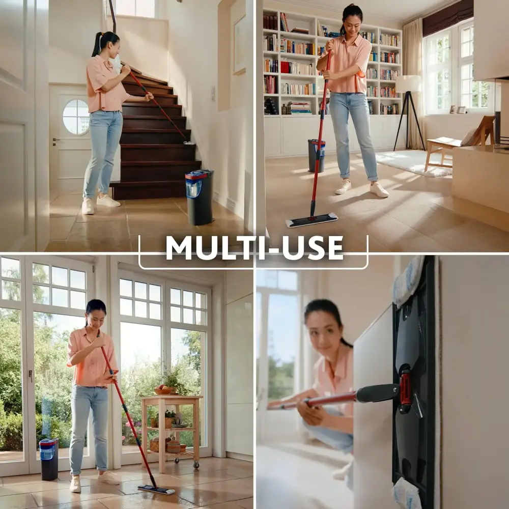 Vileda H2PrO Flat Mop sistema lavapavimenti piastra piatta