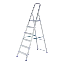Scala alluminio 6 gradini Valentina antiscivolo 150 kg