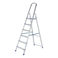 Scala alluminio 6 gradini Valentina antiscivolo 150 kg
