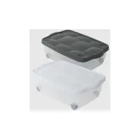 Contenitore Salvaspazio con Coperchio e Ruote 40x60x18.5 cm PVC | Generoso Casalinghi