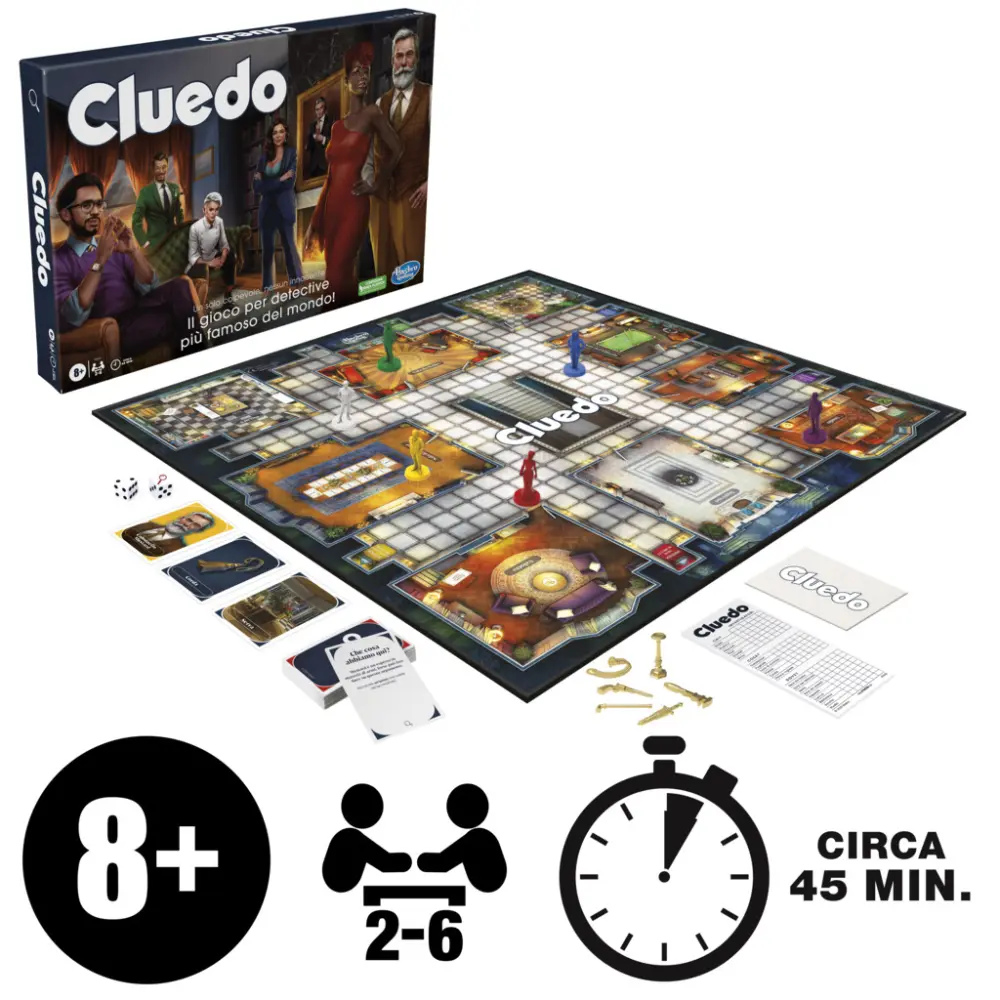 Cluedo Classico Refresh Hasbro | Gioco da Tavolo Mistero