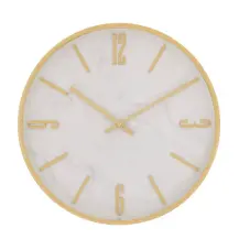 Orologio da Parete Nathalie Oro Effetto Marmo