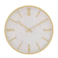 Orologio da Parete Nathalie Oro Effetto Marmo