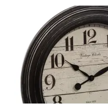 Orologio da Parete Elyssa Ø 29,2 cm Effetto Legno Vintage | Atmosphera
