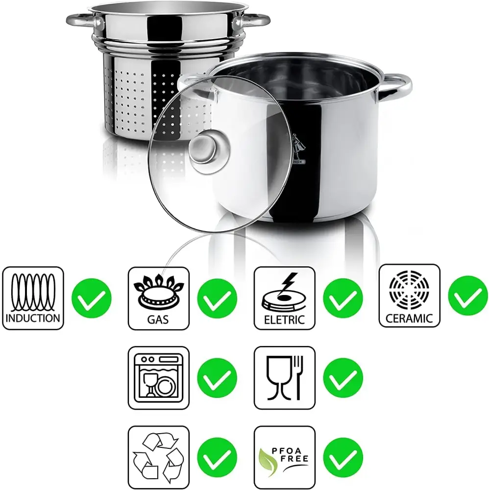 Aeternum Divina Pastarella Ø 22 cm Acciaio Inox 18/10 Induzione