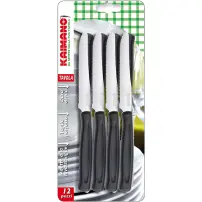 Kaimano Dinamik Coltelli da Tavola 12 pz Nero