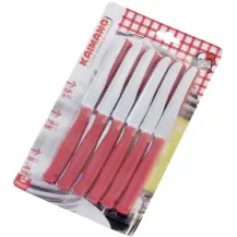 Set 12 Coltelli Tavola Kaimano Dinamik Rosso