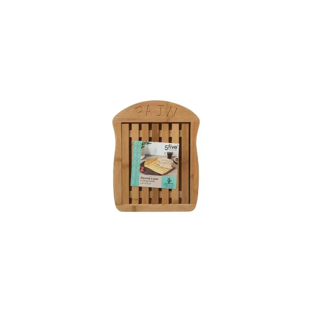 Tagliere per Pane in Bambù 34x26 cm con Raccoglibriciole | 5FIVE