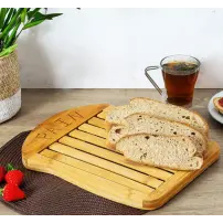 Tagliere per Pane in Bambù 34x26 cm con Raccoglibriciole | 5FIVE