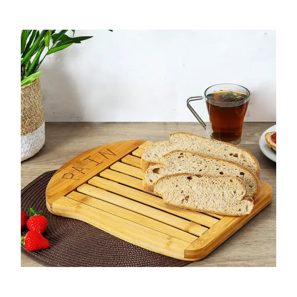 Tagliere per Pane in Bambù 34x26 cm con Raccoglibriciole | 5FIVE