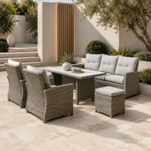 Salotto da Giardino Bizzotto Ariel Natural 6 Pezzi