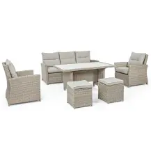 Salotto da Giardino Bizzotto Ariel Natural 6 Pezzi