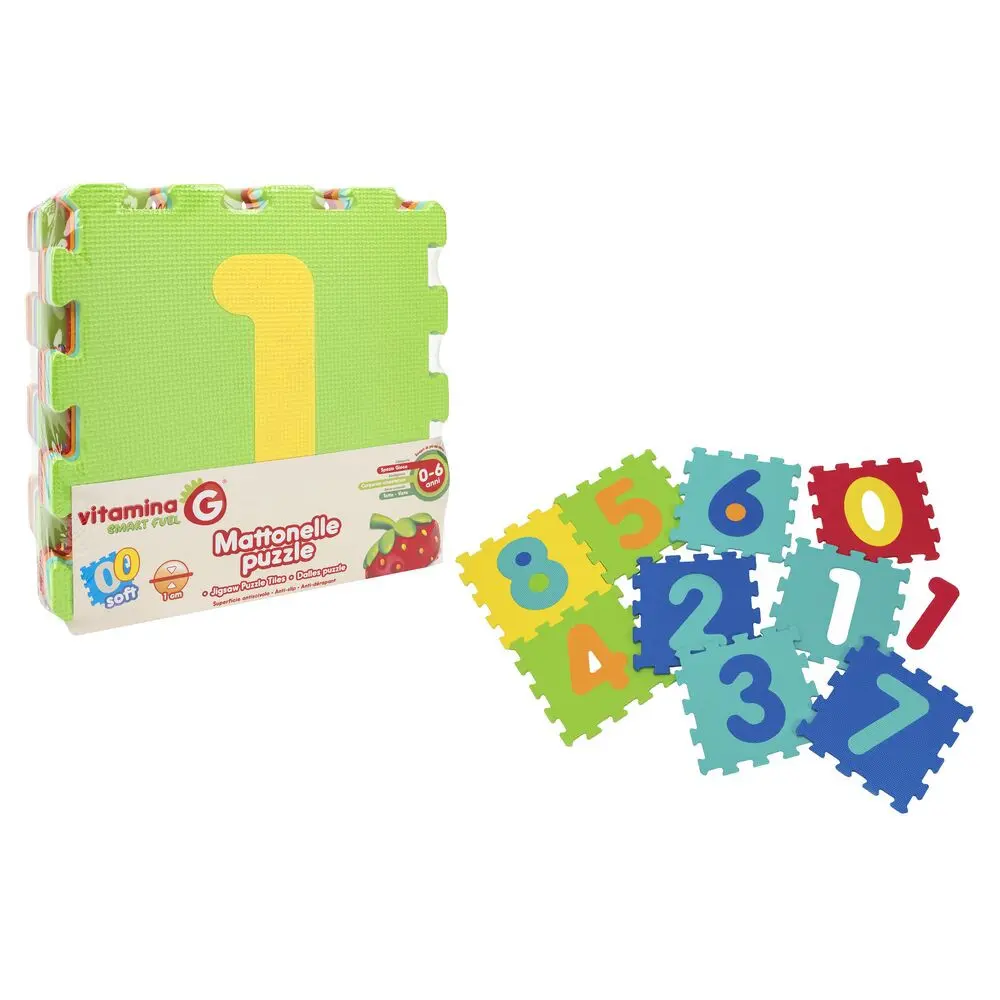 Tappetone Puzzle Numeri 9 Mattonelle Vitamina G