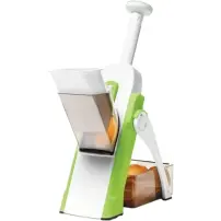 Mandolina Verticale Brava Spring 5 in 1 – Affettatrice Regolabile con Lama in Acciaio Inox