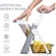 Mandolina Verticale Brava Spring 5 in 1 – Affettatrice Regolabile con Lama in Acciaio Inox