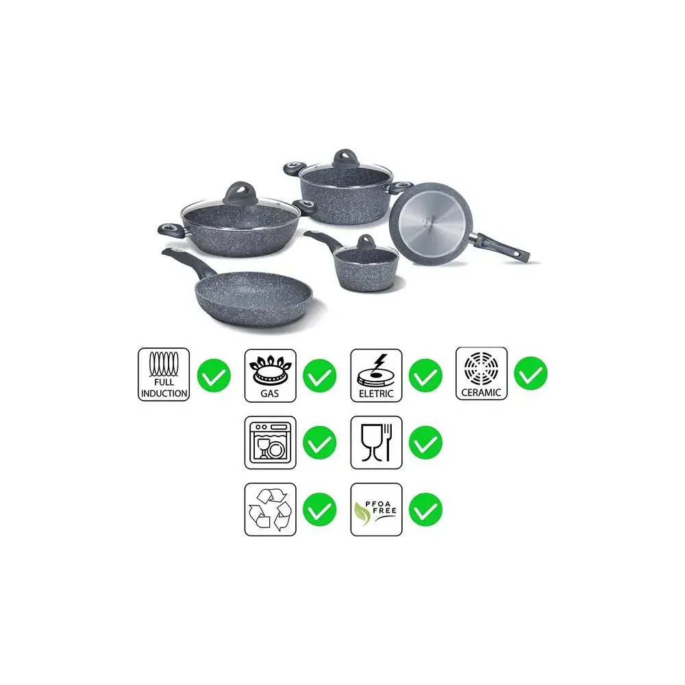 Aeternum Madame Petravera 3.0 Batteria Pentole 8 Pezzi Full Induction