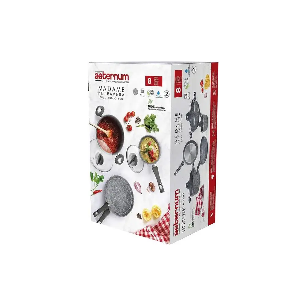 Aeternum Madame Petravera 3.0 Batteria Pentole 8 Pezzi Full Induction