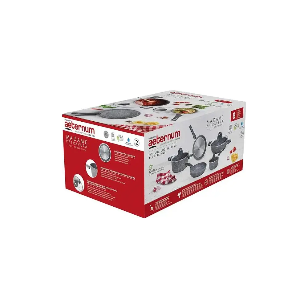 Aeternum Madame Petravera 3.0 Batteria Pentole 8 Pezzi Full Induction