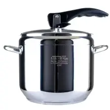 Pentola a Pressione Easy Abert 5 Litri – Acciaio Inox con Fondo Induzione