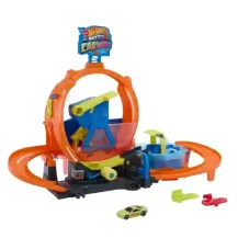 Hot Wheels City Mega Pista Autolavaggio con Loop da 25 cm