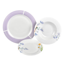 CHARME SERVIZIO PIATTI 18 PEZZI GARDEN LILLA
