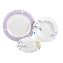 CHARME SERVIZIO PIATTI 18 PEZZI GARDEN LILLA
